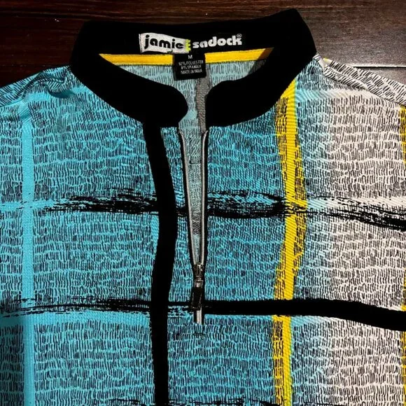 Jamie Sadock 1/4 Zip Slinky Pullover Woman's Short Sleeve Golf Shirt SZ M - Picture 3 of 9